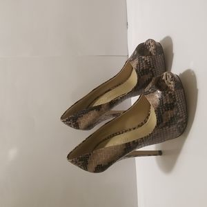 ALDO SnakeSkin Peep Toe Heels